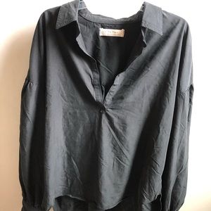 Free People black collared tunic